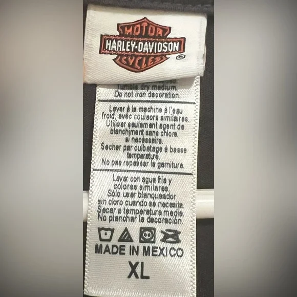 Harley-Davidson Distressed Y2K Embellished V-Neck Women’s Tee- Size XL - Picture 3 of 5